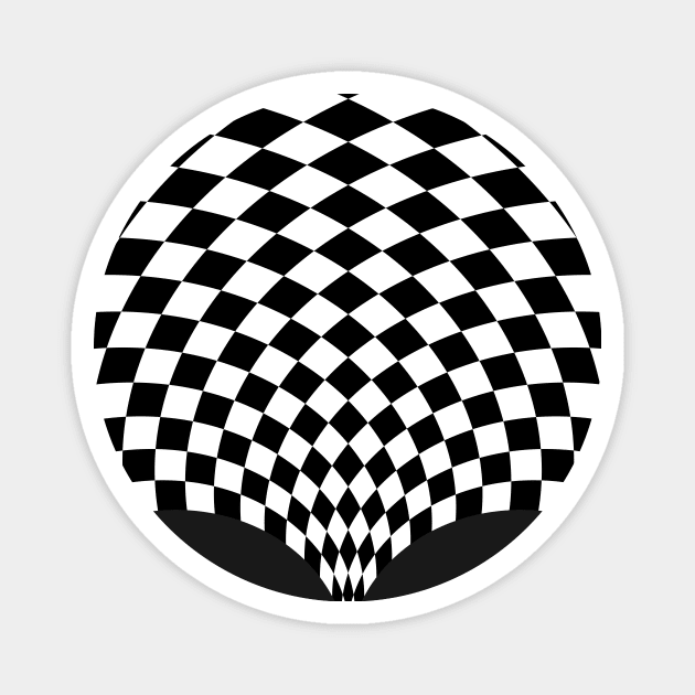 Chequered perspective - ask for other colours? Magnet by designseventy